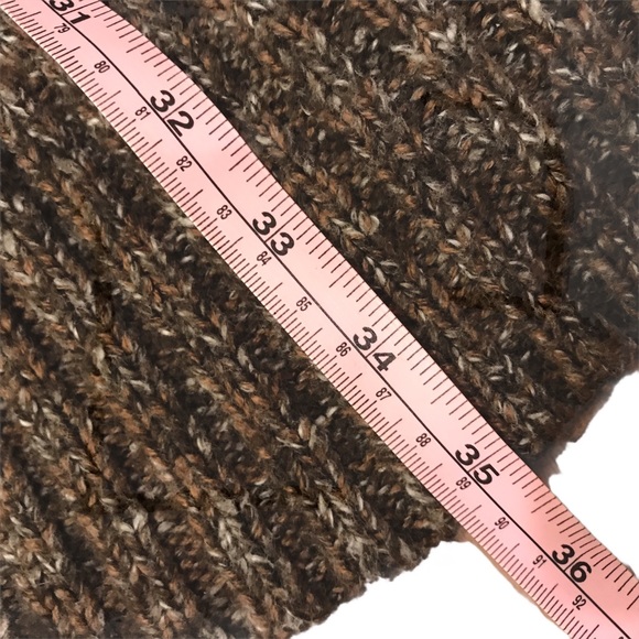 Avenue Cotton Blend Cable Net Open Sweater in brown - Picture 8 of 9